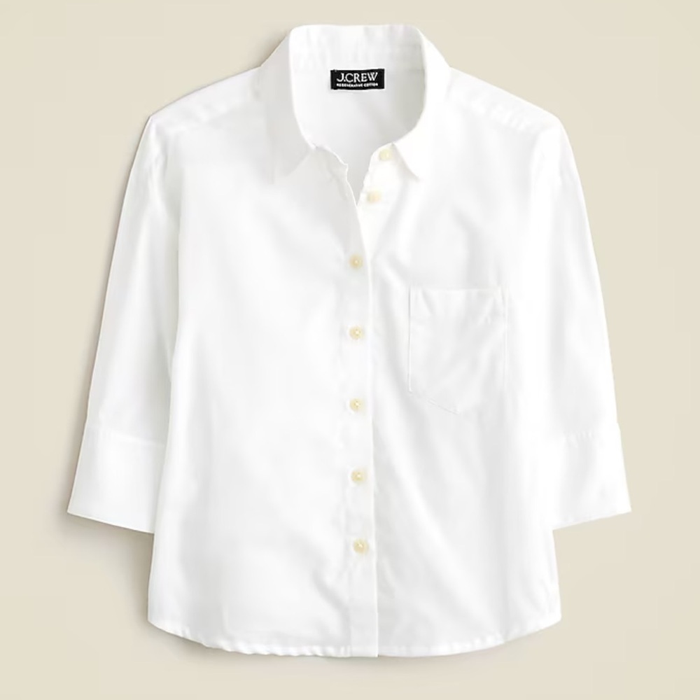 J. Crew White Button-Down Shirt